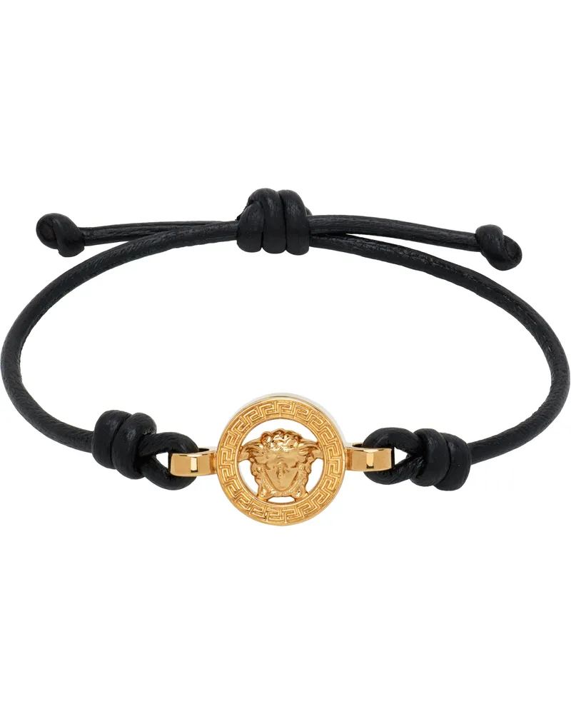 Versace Medusa '95 Leather Bracelet 1b00v-black-versace