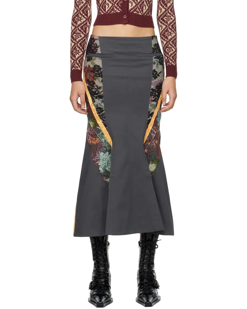 Marine Serre Multicolor Regenerated Midi Skirt Mu00