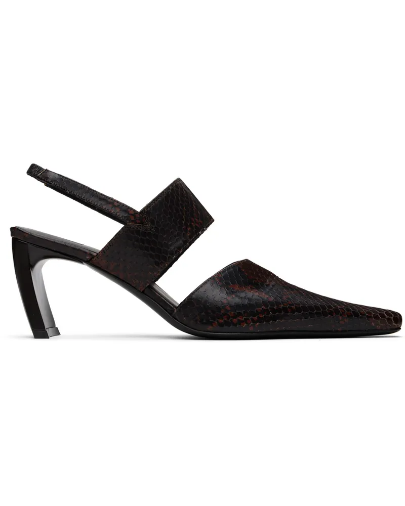 Charlotte Knowles Brown Serpent Mules Brown