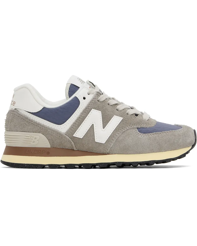 New Balance Taupe & Navy 574 Sneakers Arid