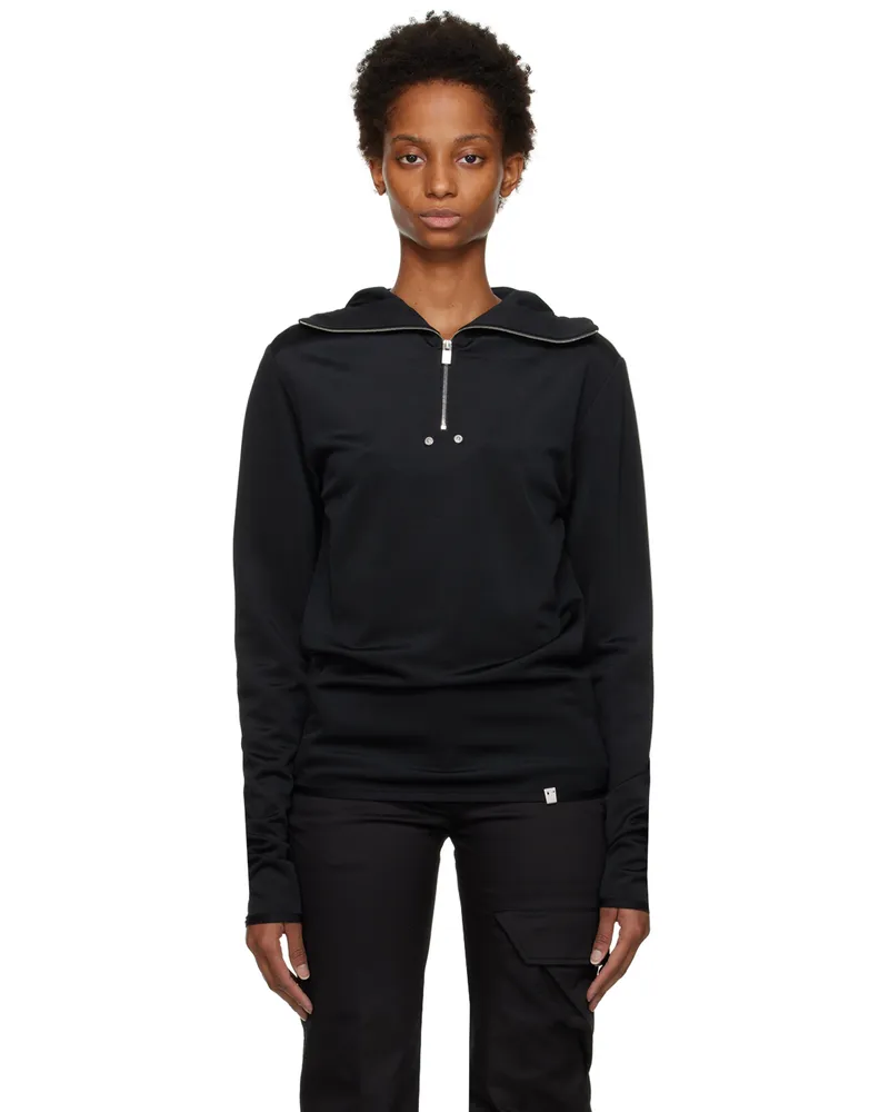 1017 ALYX 9SM Black Half-Zip Hoodie Black