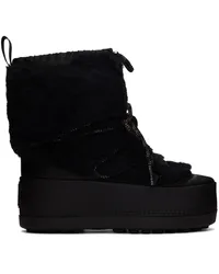 Max Mara Black Faux-Fur Teddyski-Fur Boots Black