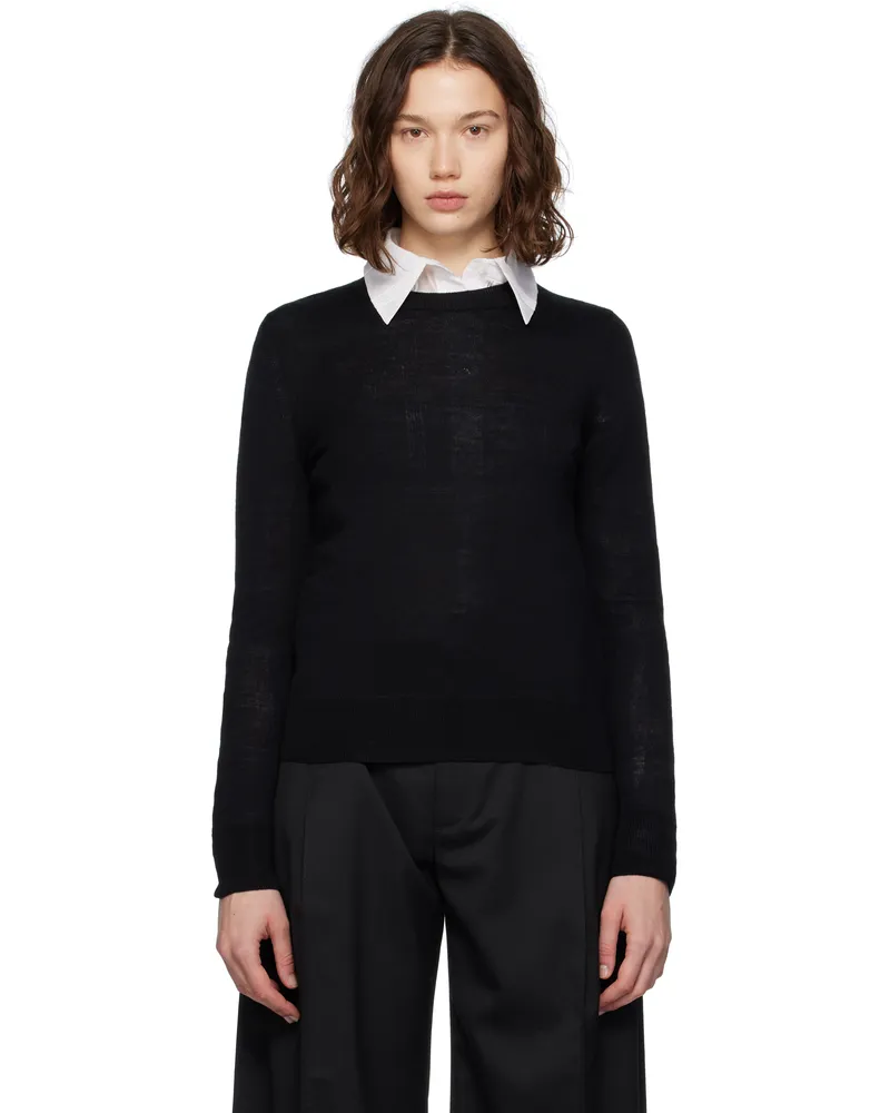 Maison Margiela Black Elbow Patch Sweater 900