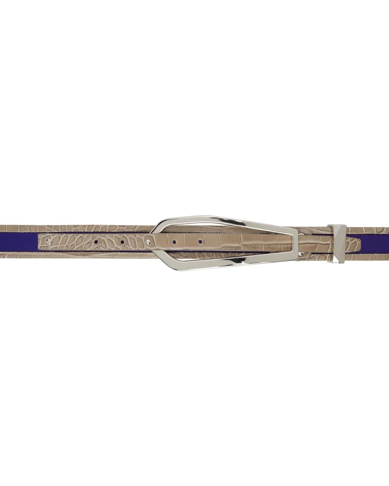 KIKO KOSTADINOV Beige & Navy Alec Belt Navy