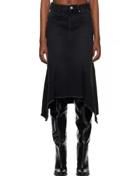 Isabel Marant Black Nyda Denim Midi Skirt 01bk