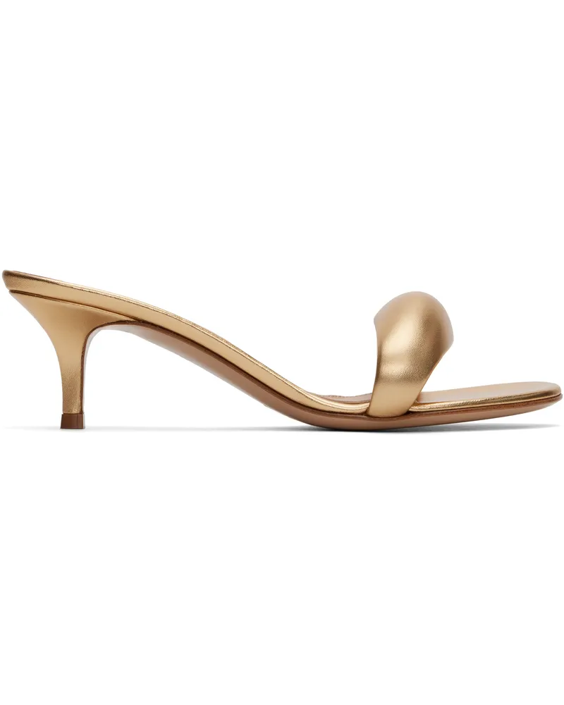 Gianvito Rossi Gold Bijoux 35 Mules Mekong