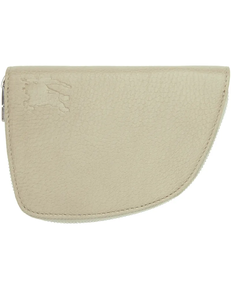 Burberry Taupe Medium Shield Zip Wallet Hunter