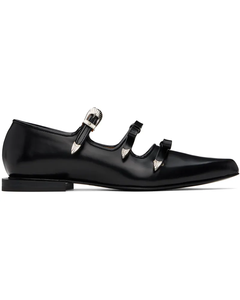 Toga Black Mary Jane Ballerina Flats Aj1344