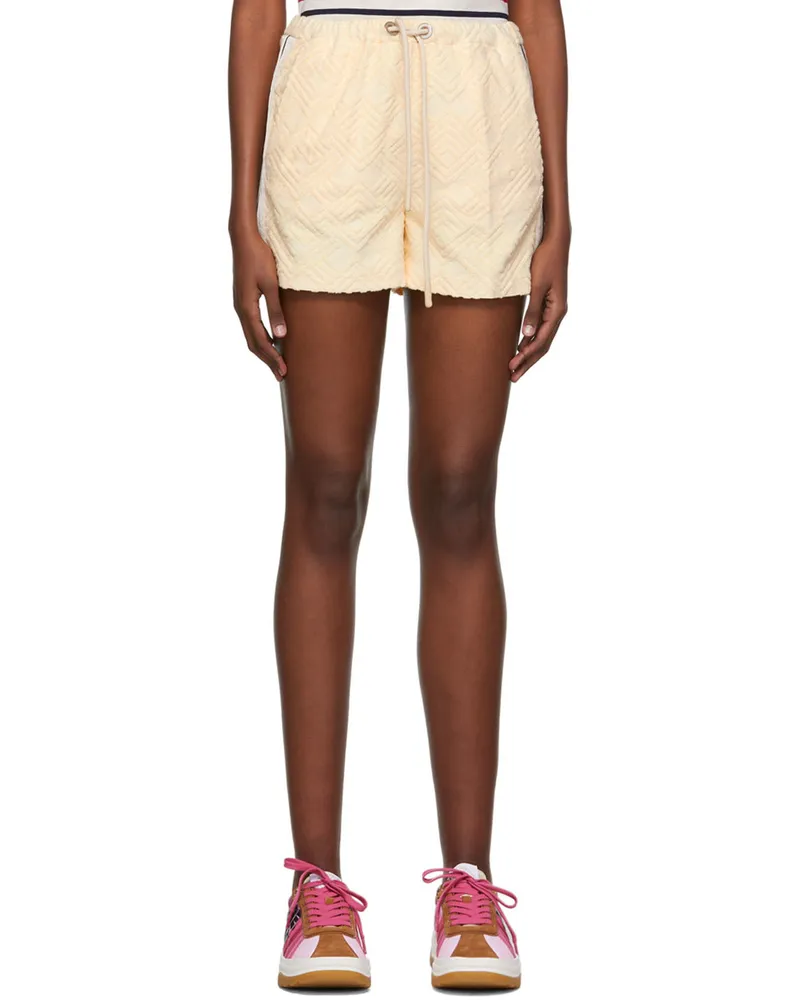 Palm Angels Beige Cotton Shorts Off
