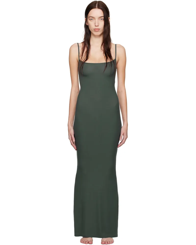 SKIMS Khaki Soft Lounge Long Slip Dress Deep