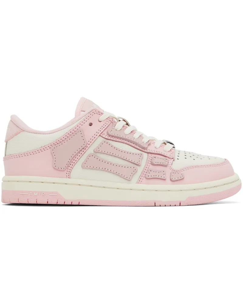 Amiri Pink & White Skel Top Low Sneakers Pink