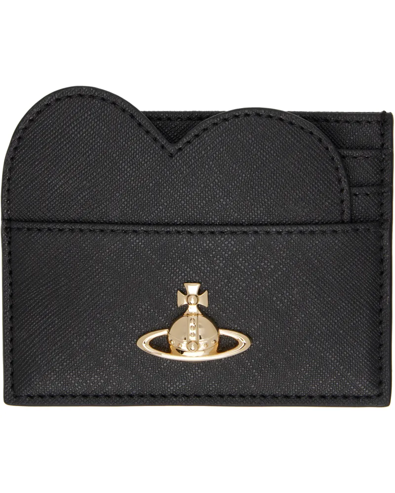 Vivienne Westwood Black Heart Card Holder Ss25-n402
