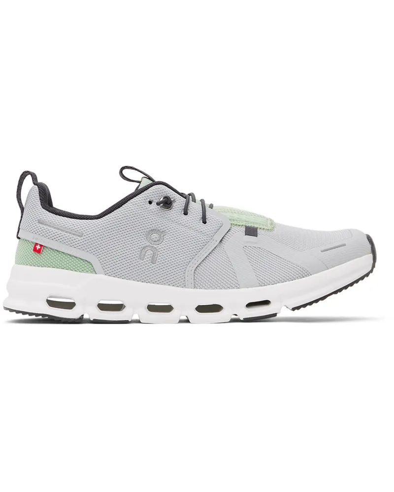 ON Big Kids Gray & Green Cloud Sky Sneakers Glacier