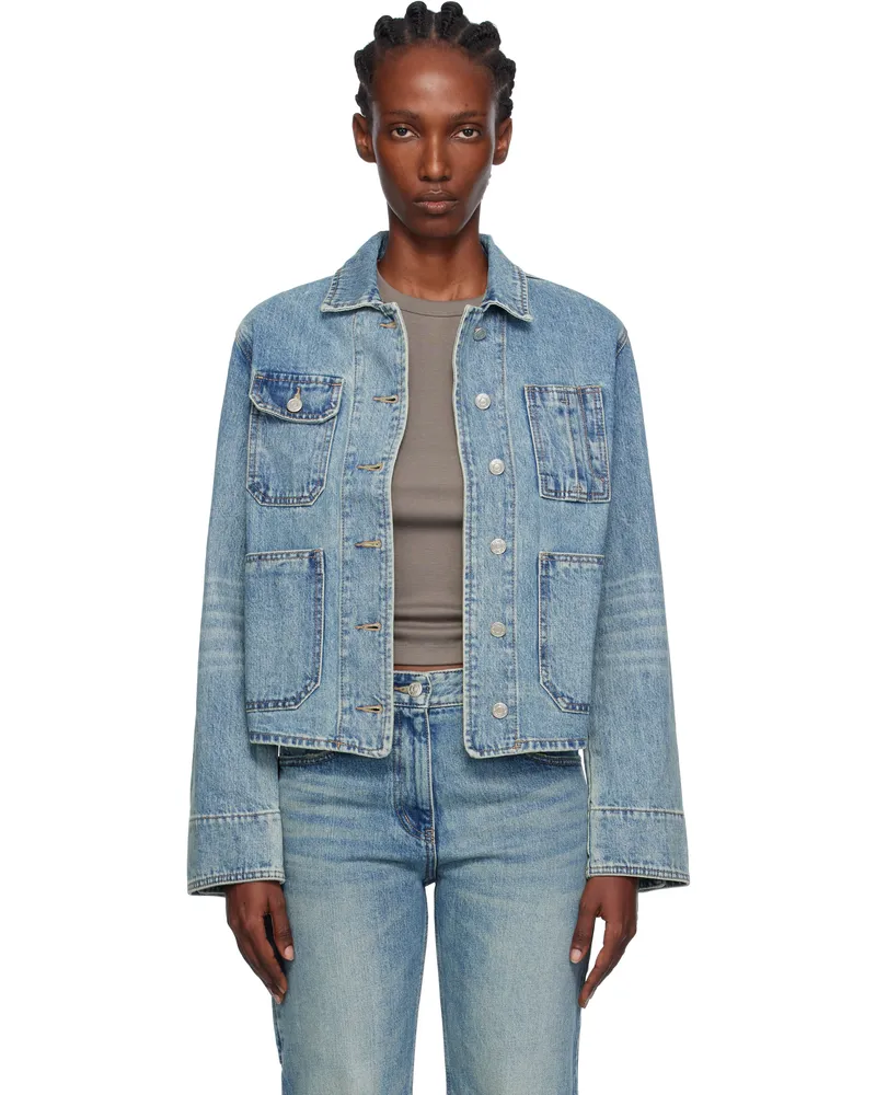 OPEN YY Blue Denim Trucker Jacket Blue
