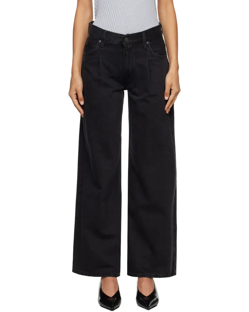 Levi's Black Baggy Dad Wide Leg Jeans Capturing