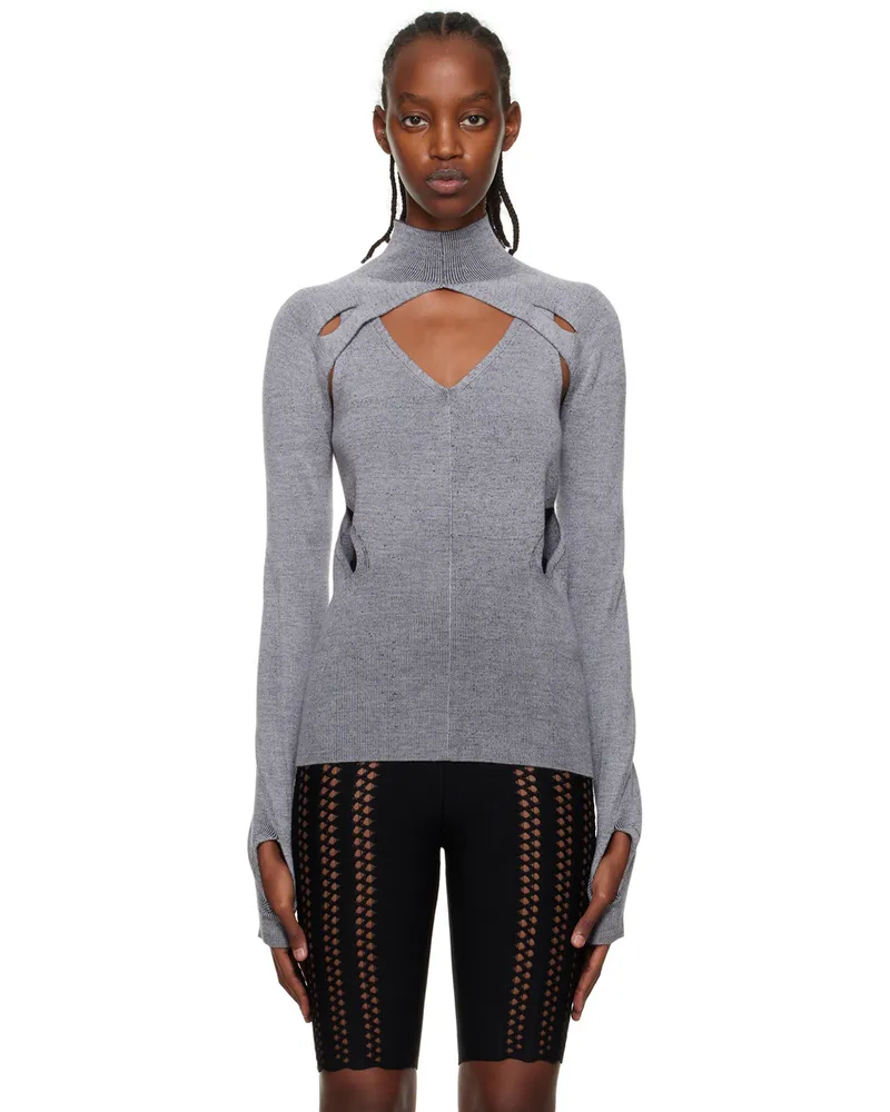 Dion Lee Gray Skivvy Turtleneck & Tank Top Set Dove