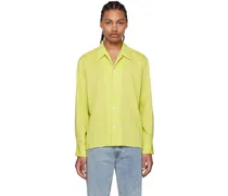Yellow Topstitched Shirt