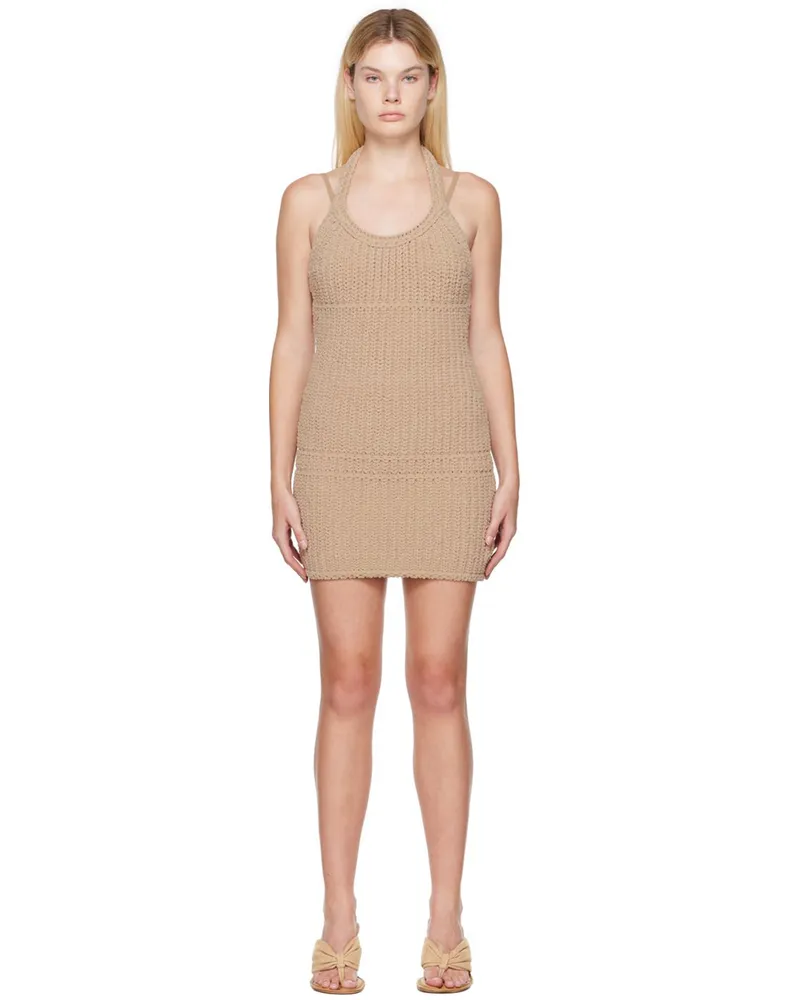 Jacquemus Beige 'la Robe Nuvola' Minidress 810