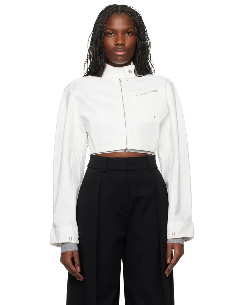 Jacquemus White La Casa 'La veste de-Nîmes Cabrio' Denim Jacket 110