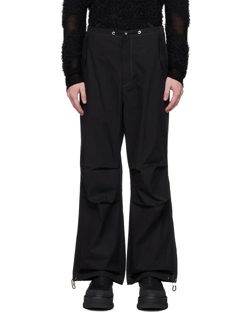 Dion Lee Black Parachute Trousers Black
