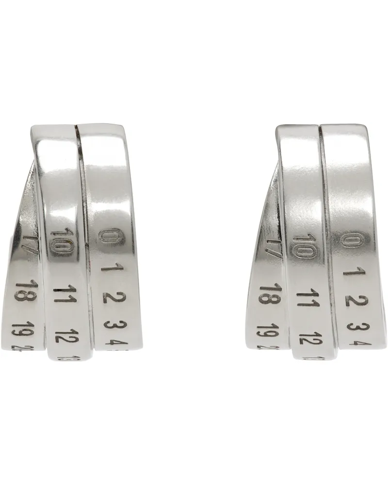 Maison Margiela Silver Numeric Earrings 955