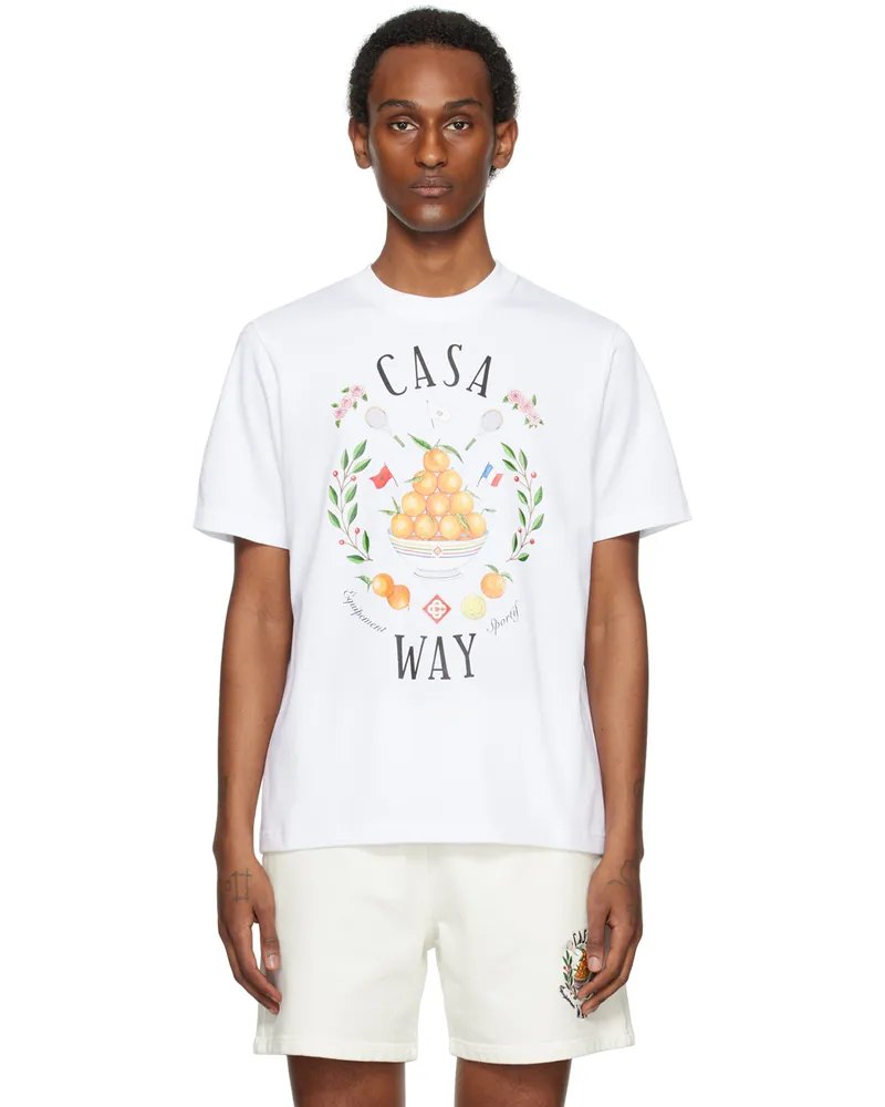 Casablanca Paris SSENSE Exclusive White 'Casa Way' T-Shirt White
