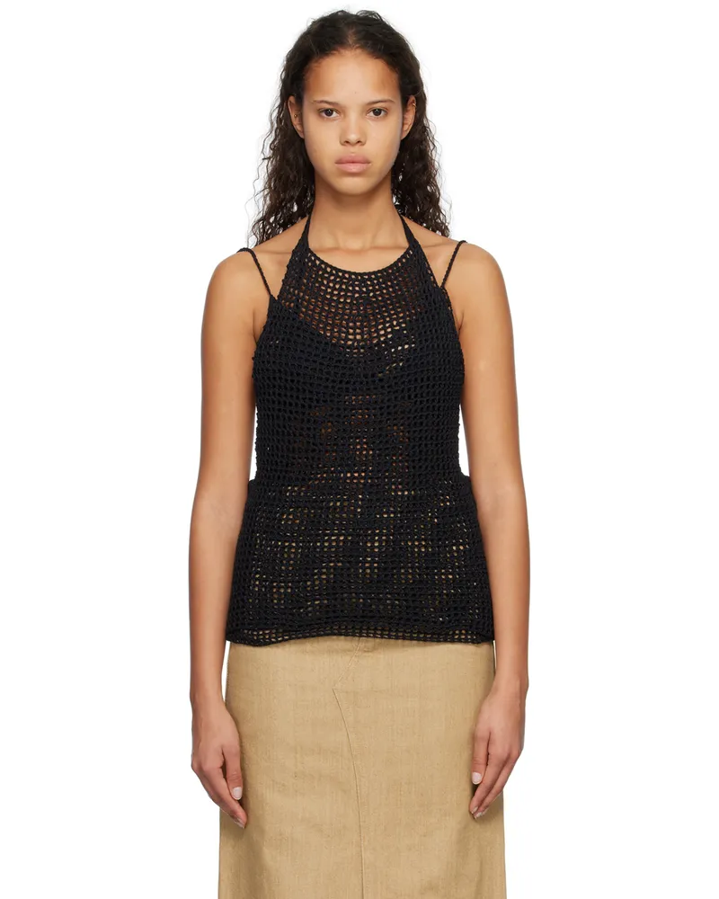 Subtle Le Nguyen Black Layered Tank Top Black