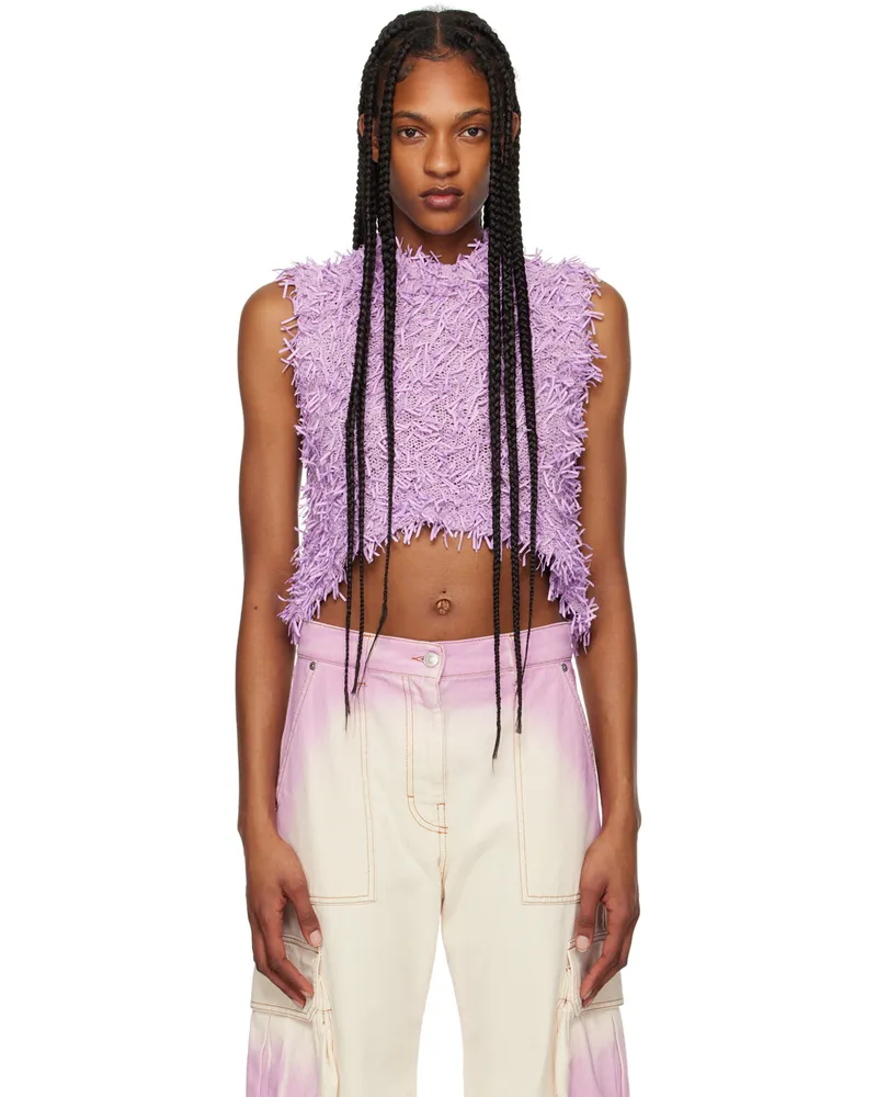 MSGM Purple Ribbon Tank Top 70