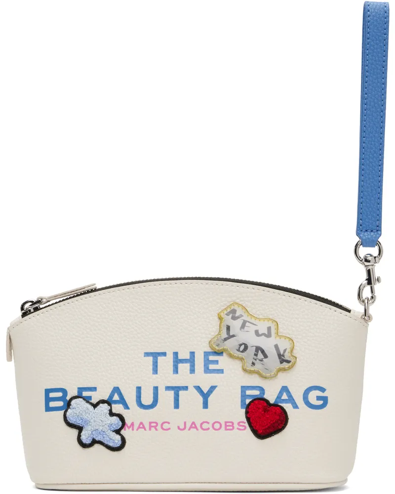 Marc Jacobs White 'The Sticker Patch Beauty Bag' Cosmetic Pouch 101