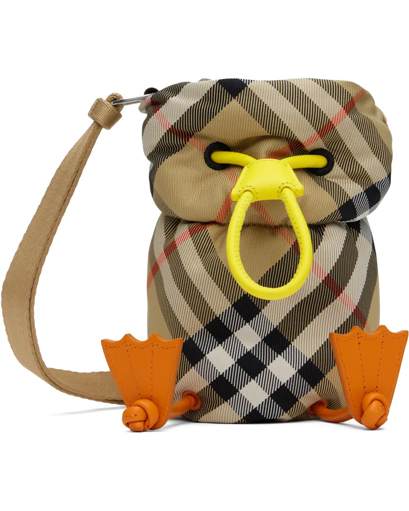 Burberry Kids Beige Duck Bottle Holder Bag Sand