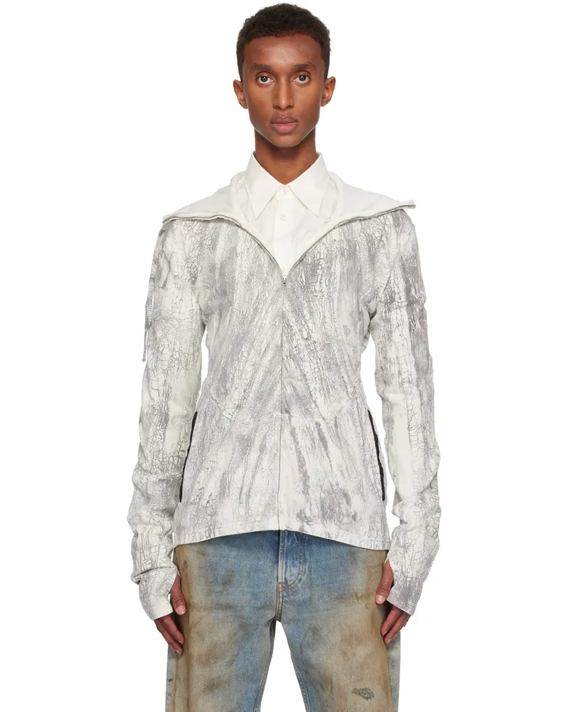 Acne Studios Gray Zippered Dyed Hoodie Bm0