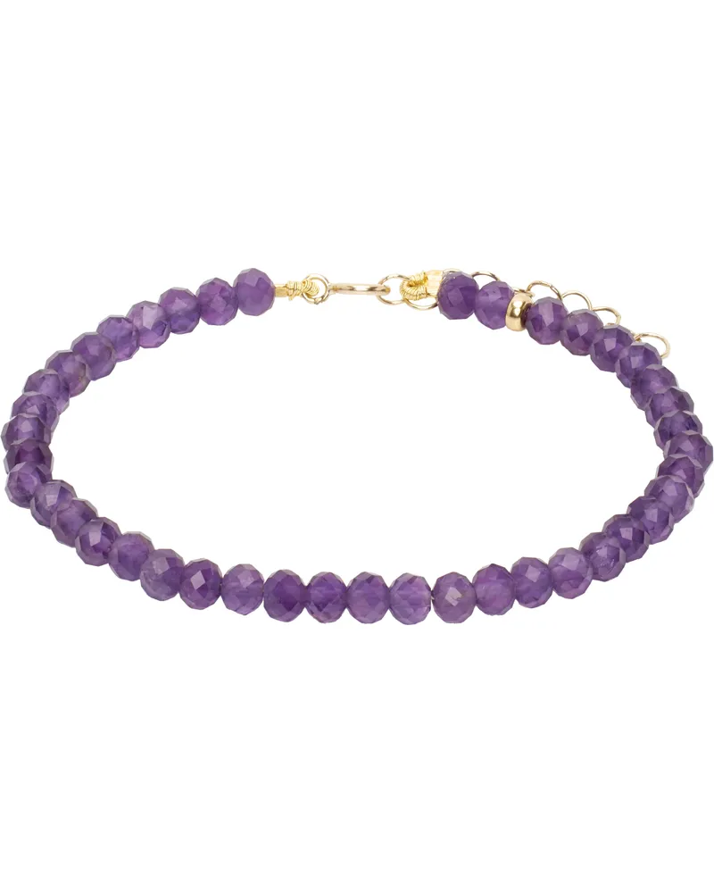 JIA JIA Purple Birthstone February Amethyst Bracelet 14k