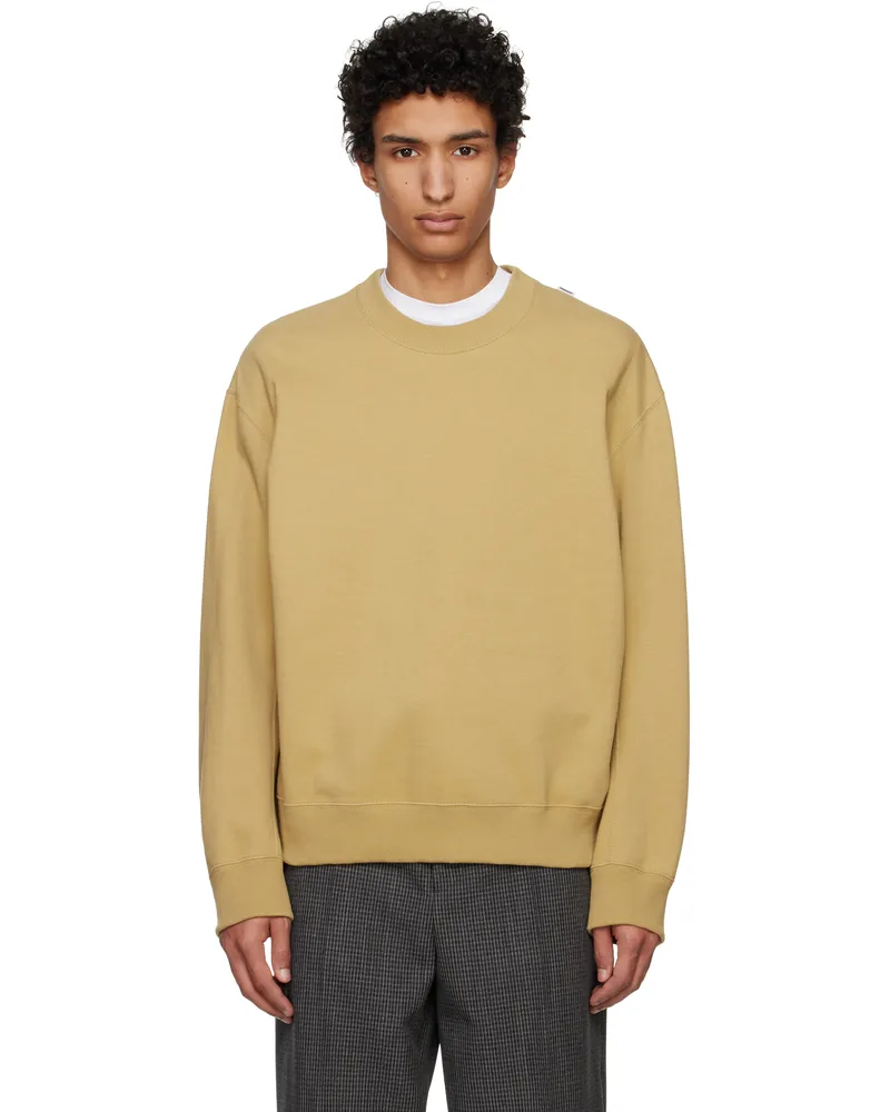 Jil Sander Brown Logo Flag Shoulder Sweatshirt 235