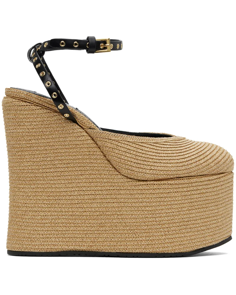 Alaïa Beige 'La Wedge' Heeled Sandals 116