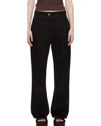 STAND Black Rosalia Suede Pants Black