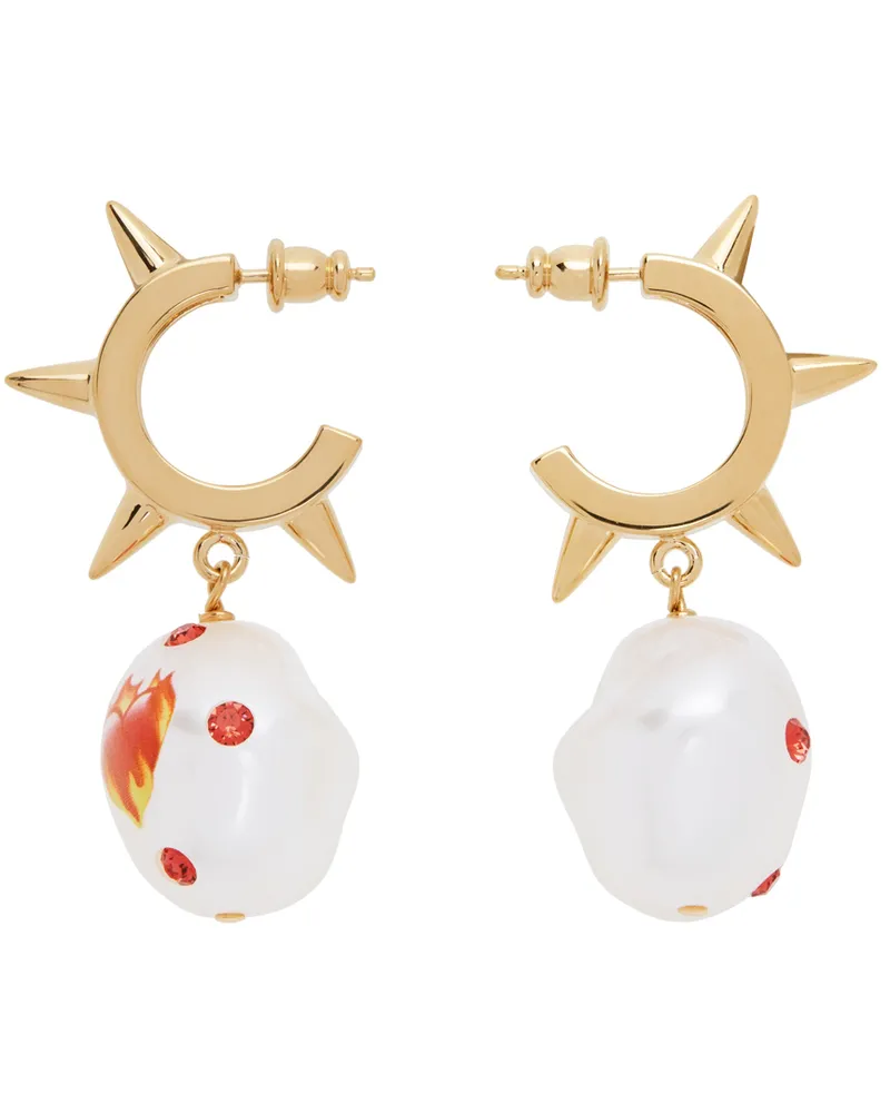 SafSafu Gold Jelly On Fire Earrings Gold
