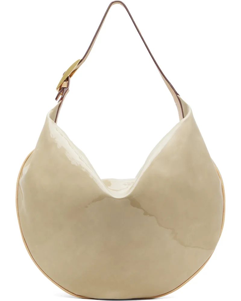 Tory Burch Beige Patent Balloon Bag Palo