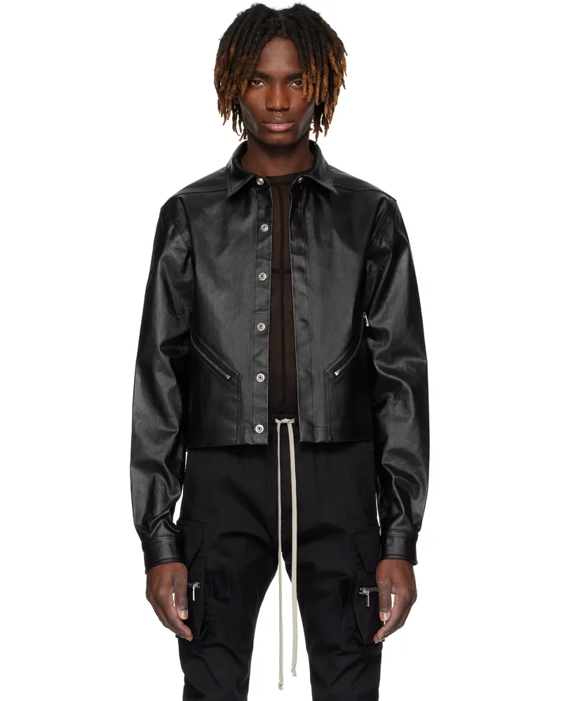 Rick Owens Black Hollywood Tour Alice Denim Jacket 09