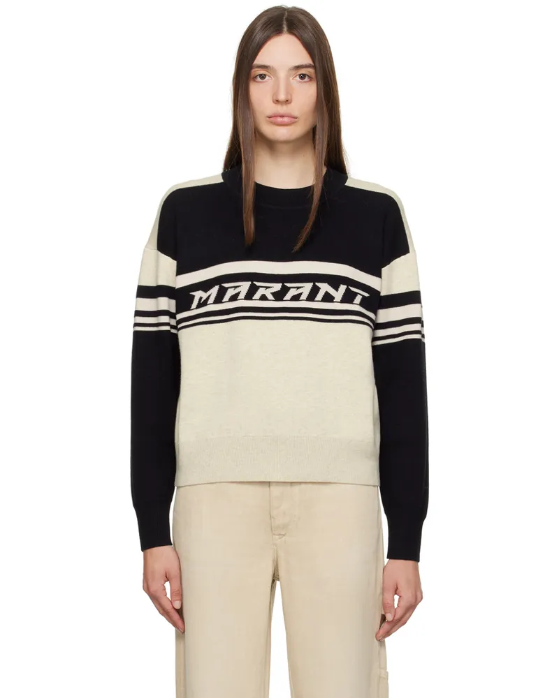 Étoile Isabel Marant Off-White & Black Callie Sweater 01bk