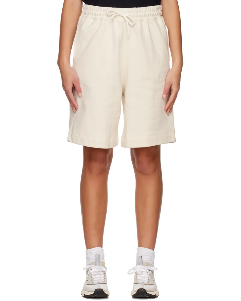 Ganni Off-White Software Drawstring Shorts 135