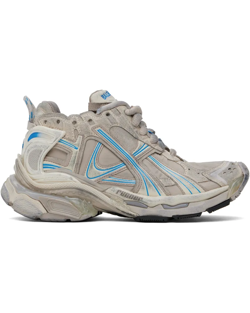 Balenciaga Gray & Blue Runner Sneakers 2240