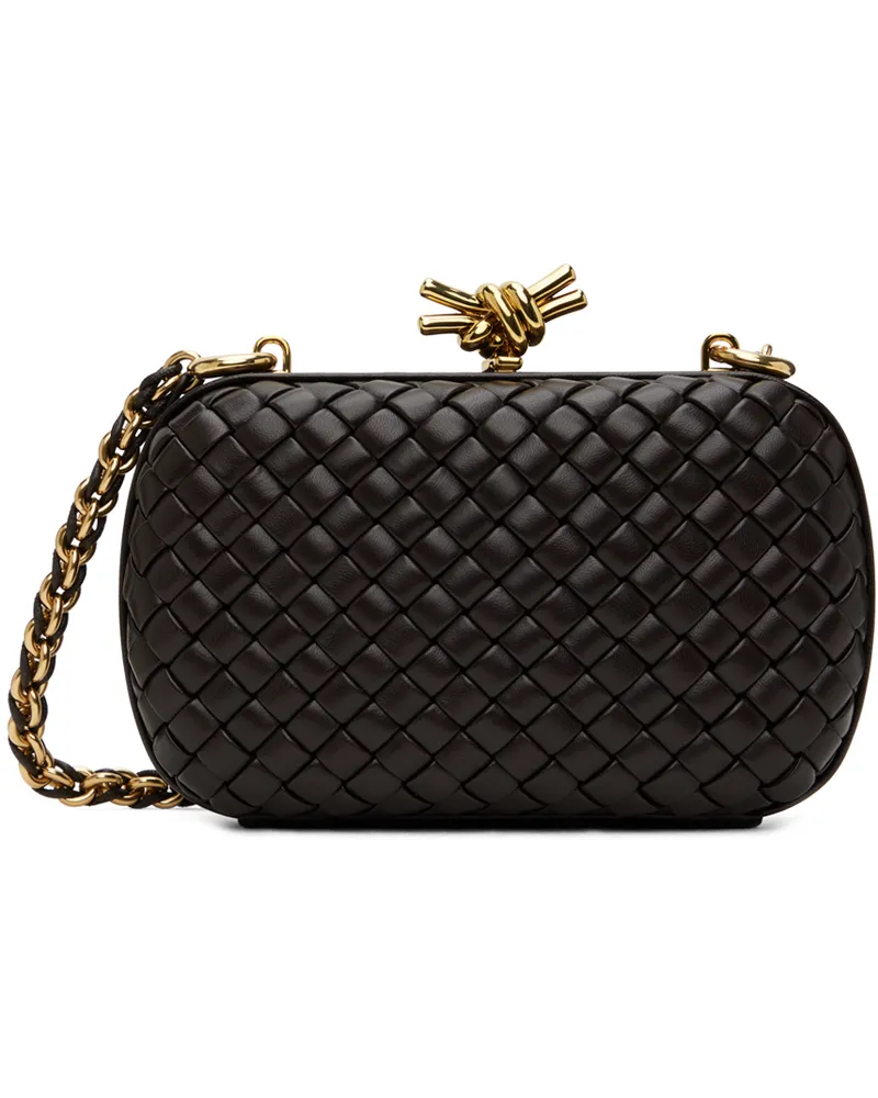 Bottega Veneta Brown Knot Clutch Fondant