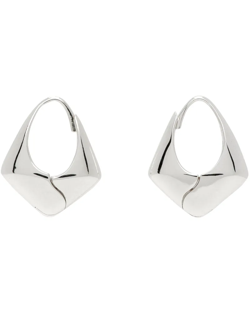 Sophie Buhai Silver Large Pyramid Hoop Earrings Sterling