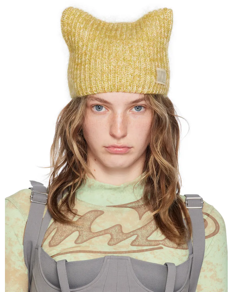 Charlotte Knowles Yellow Precious Beanie Yellow