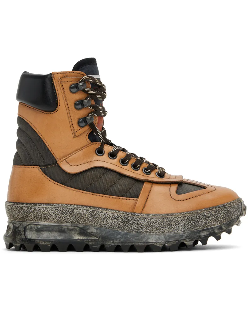 Maison Margiela Tan & Black Climber Boots H8907