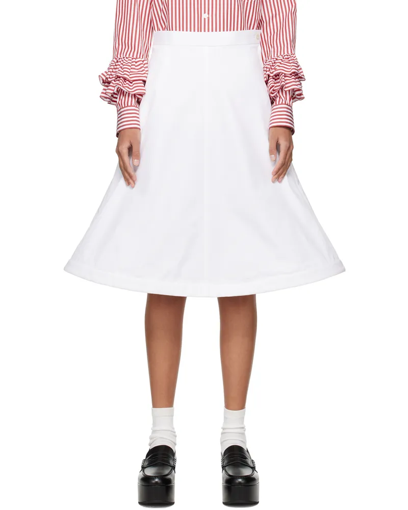 Comme des Garçons White Wire Midi Skirt 1