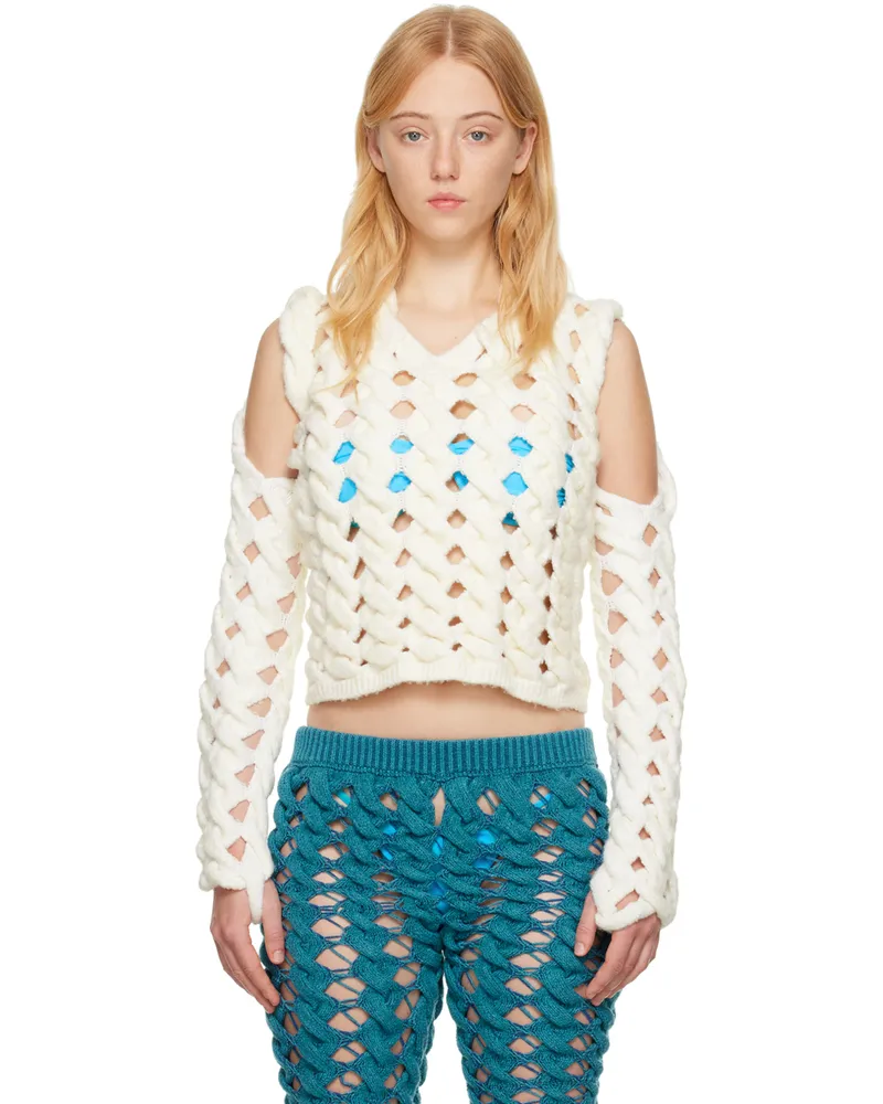 Isa Boulder SSENSE Exclusive Off-White Sweater Rabbit