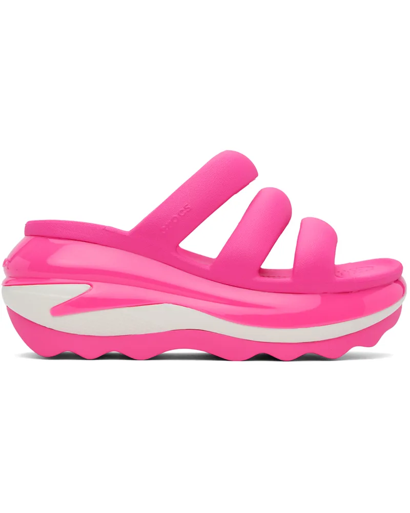 Crocs Pink Mega Crush Triple Strap Sandals Pink