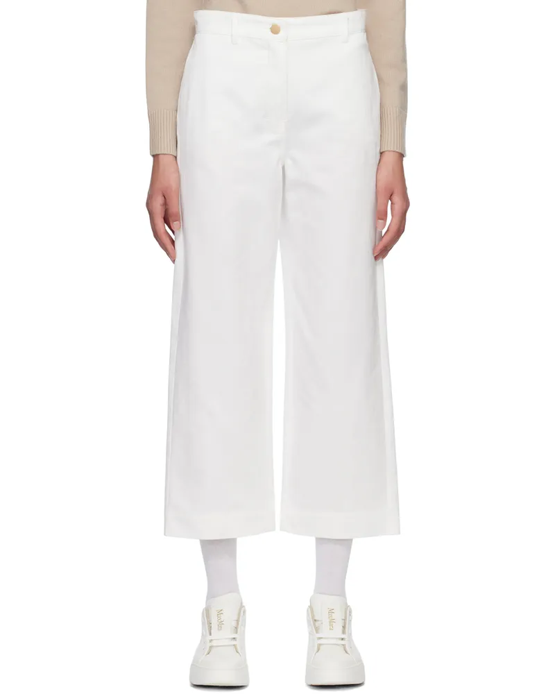 Max Mara White Sospiro Trousers 005