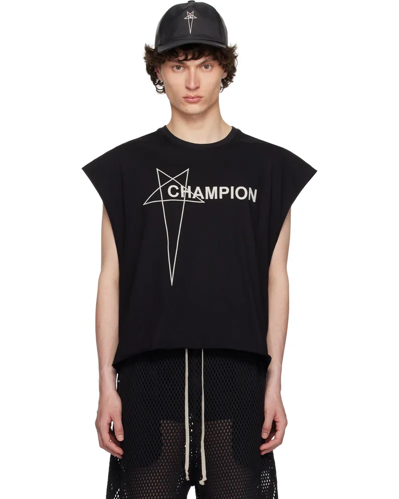 Rick Owens Black Champion Edition Micro Tatlin Tank Top 09